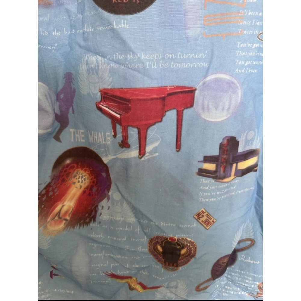 Taylor Sportswear Journey Band Graphic Shirt Mens Large Blue Nylon Made in USA - Picture 11 of 12